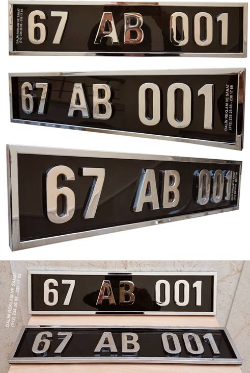 MAKAM OTO PLAKA KROM KAPLI 1