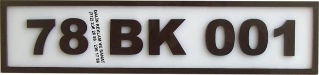 PLEKS�GLAS BELED�YE BA�KANI MAKAM OTO PLAKA