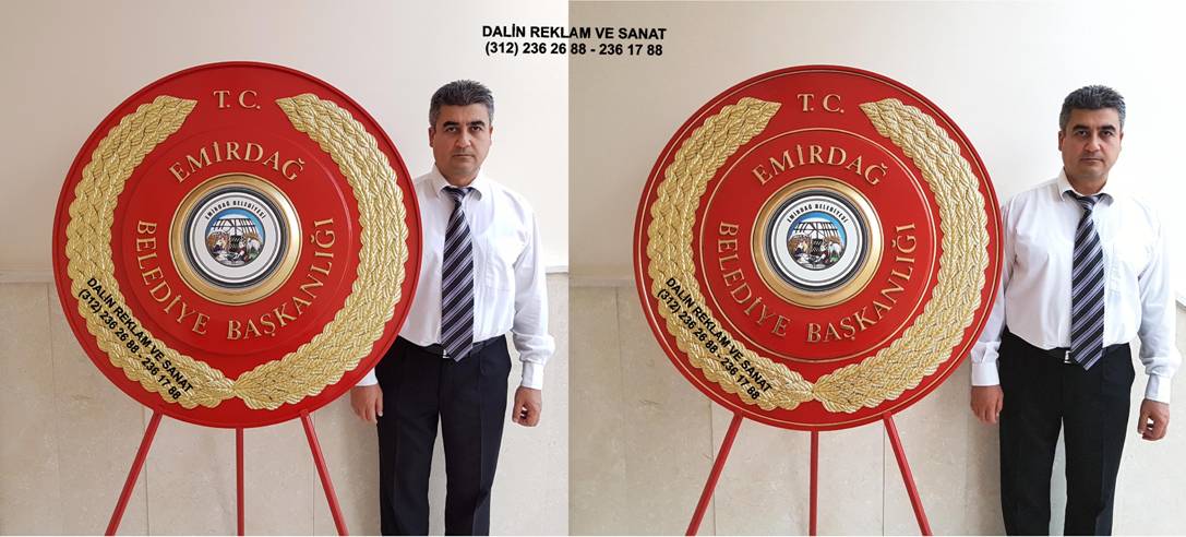 EM�RDA� BELED�YES� KABARTMA PR�N� KIRMIZI METAL �ELENK