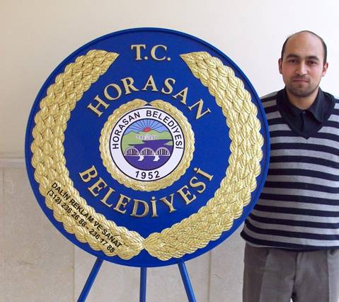 BELED�YE KLAS�K �ELENK AMBLEM �EVRES� YAPRAKLI HORASAN