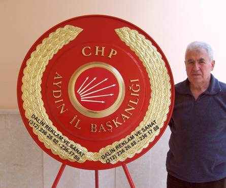 CHP İL BAŞKANLIĞI METAL ÇELENK