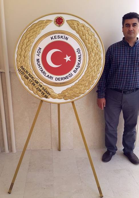 F�BERGLAS KESK�N K�Y MUHTARLARI DERNE�� �ELENK BEYAZ �ST TARAFI PR�N� MOT�FL�