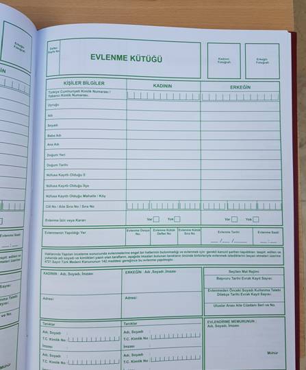 evlenme k�t��� defteri sayfa g�r�nt�s�