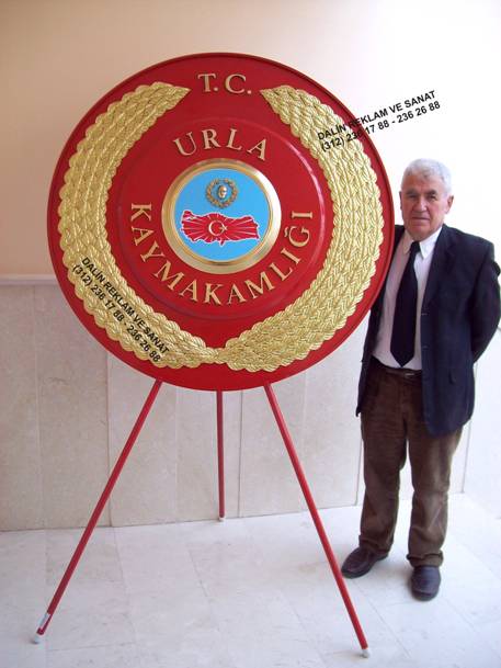 kaymakamlik �elengi 120 cm kabartma govdeli i�i�leri amblemli